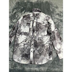 Reel Legends Saltwater Mens Long Sleeve Shirt Size L Water Droplet  Vented Back